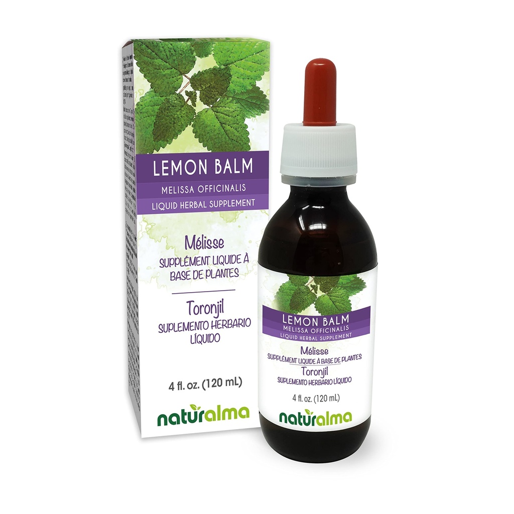 ナチュラルマレモンバーム(Melissa officinalis)リーフアルコールフリーチンチャー - 4 fl oz 液体エキス - ハーブサプリメント - ビーガン