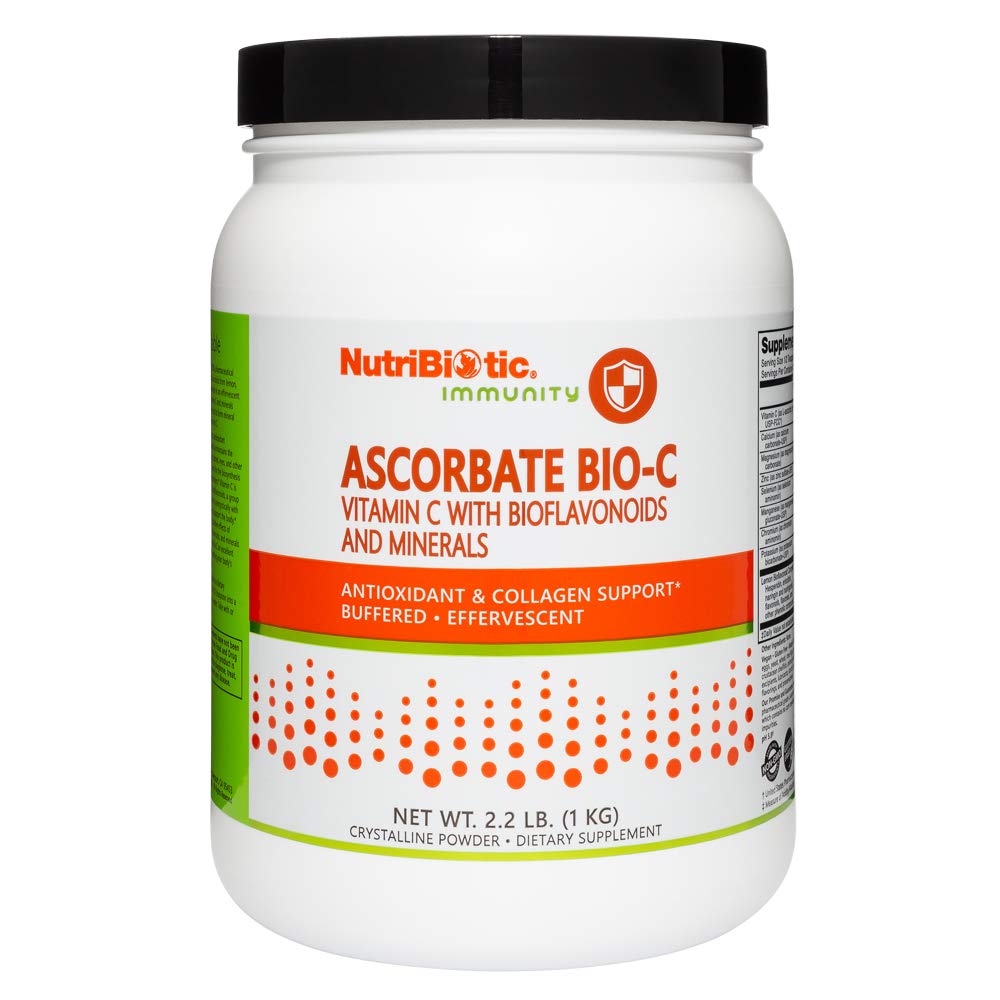 NutriBiotic - Ascorbate Bio-C、2.2 Lb。 | レモンバイオフラボノイド&ミネラルカルシウム、マグネシウム、亜鉛、セレン&その他 | 生物学的に利用できる酸化防止剤及びコラージュサポート用