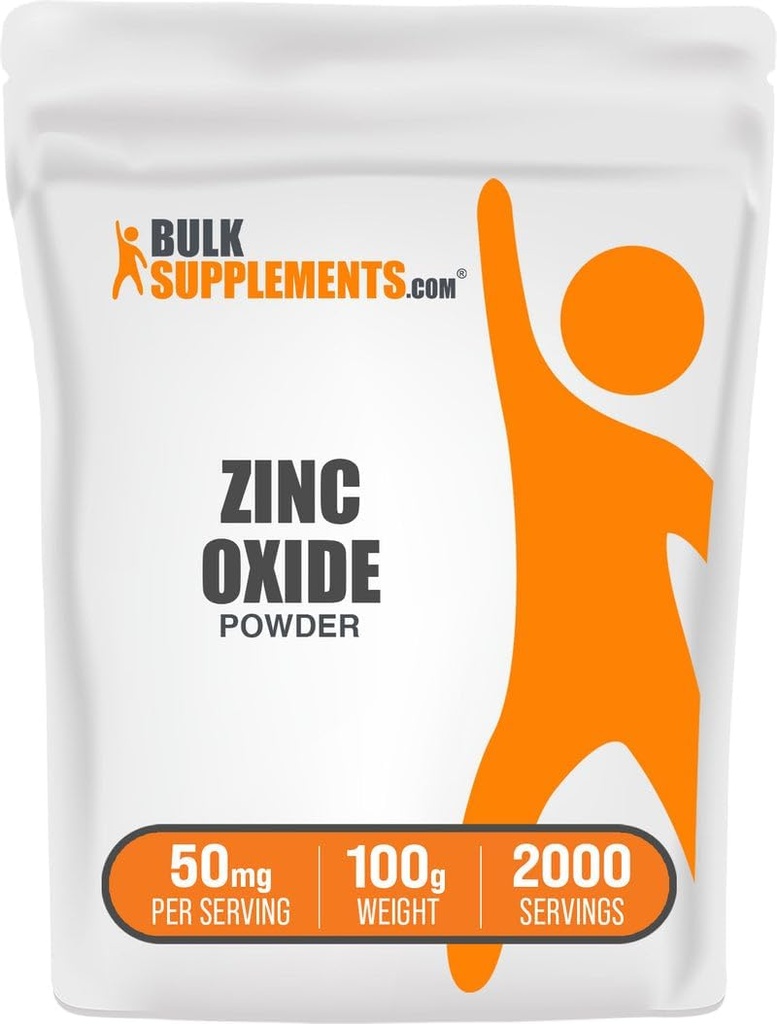 BulkSupplements.com亜鉛酸化物粉末 - 亜鉛酸化物サプリメント、免疫サポートのためのミネラルサプリメント - グルテンフリー、サービングあたり50mg、250g(8.8オンス)(パッケージ1)