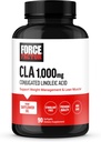 フォースファクターCLAサプリメント、CLA 1000mg、ボディコンポジションとリーンマッスルマスをサポートするためのコンジュグリン酸、Safflower Oil、興奮剤フリー、非GMO、90 Softgels