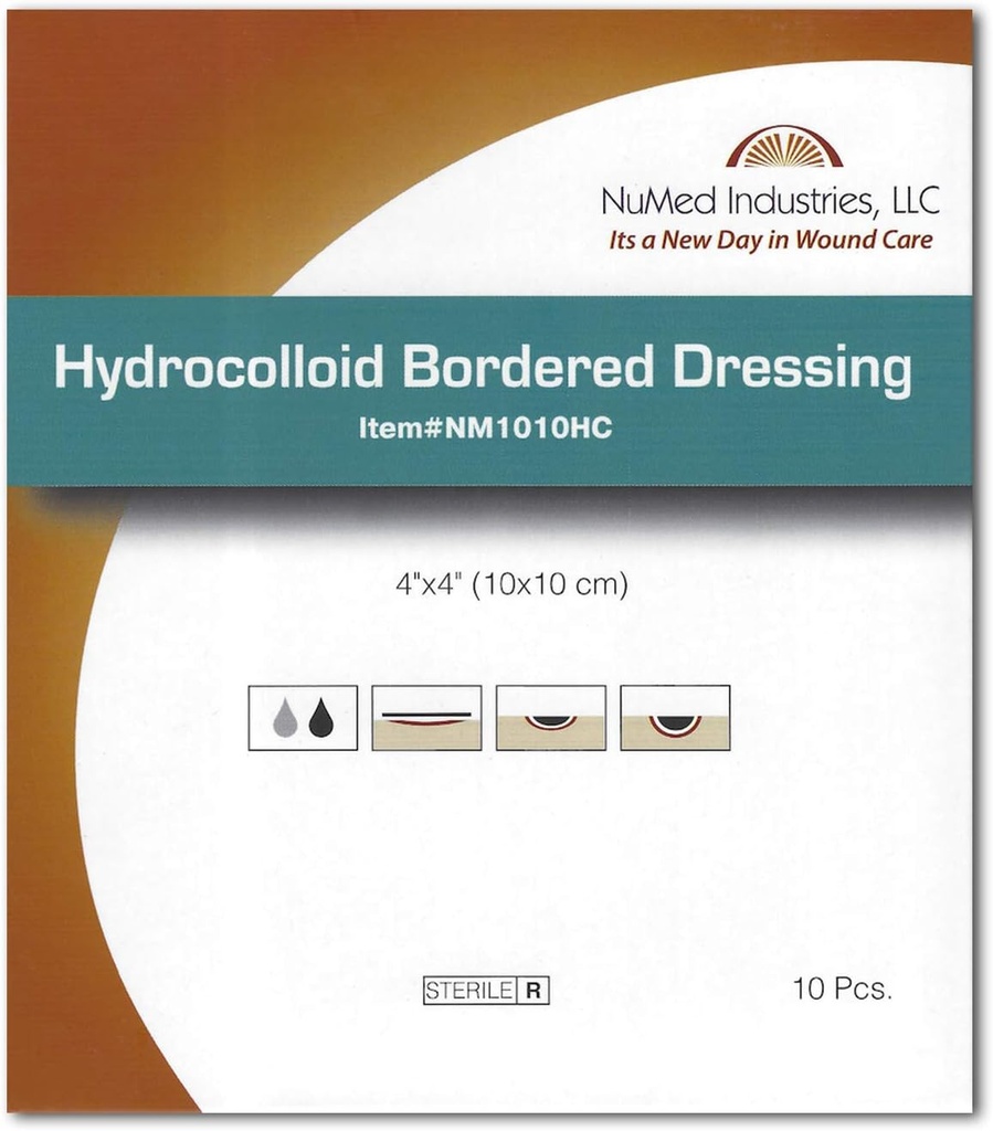 Hydrocolloid ボーダー ドレッシング 4x4 10/Box