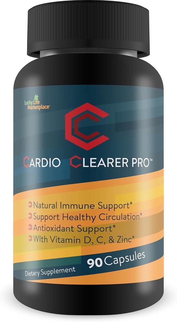 CC Cardio Clearer Pro - 自然循環健康サポート - 循環サプリメントで健康な血流を促進 - ビタミンC、ターメリッククルクミン、ニンニク、ジンジャー - サポート心臓の健康