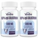 牛のColostrumのカプセルの補足1300mg - 余分高い60% IgGの牛牛牛のColostrum - Gut、骨、練習、免疫- 120のカプセル