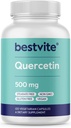BESTVITE Quercetin 500mg (120 ベジタリアンカプセル) - なし 酸化ケイ素 - ビーガン - 非GMO - グルテンフリー