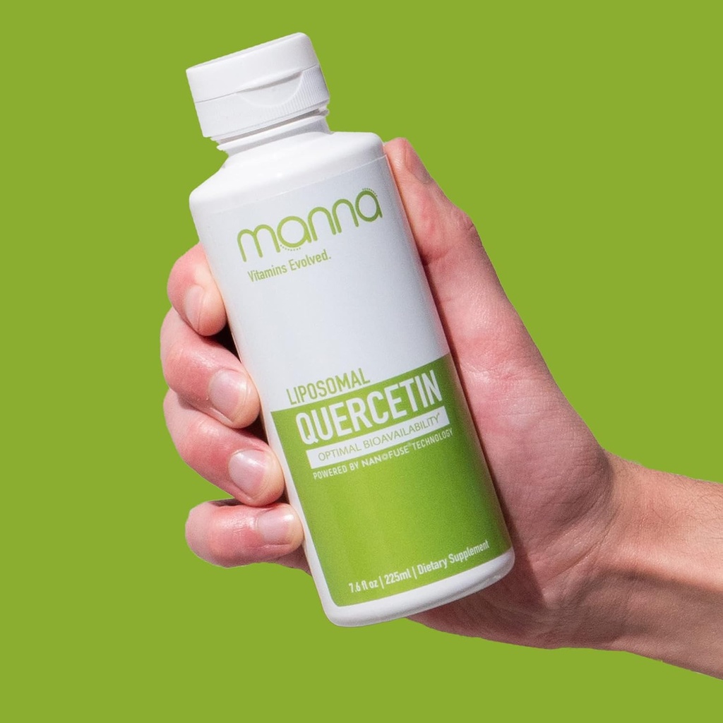 マンナビタミンEvolved Liposomal Quercetin - 高吸収性季節免疫&ジョイントサポートサプリメント - 健康な老化のための心の健康と抗酸化剤 - 非GMO、ビーガン