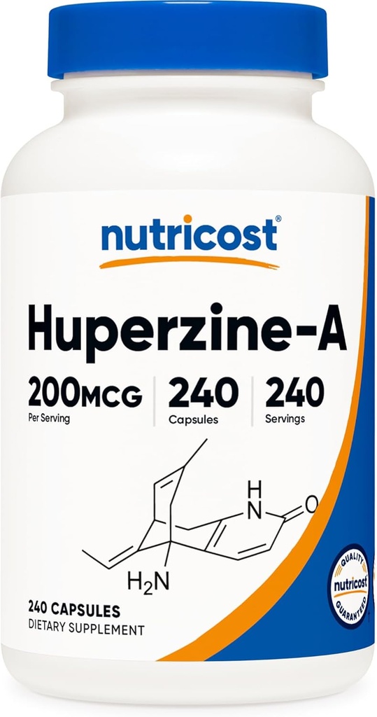Nutricost Huperzine A カプセル 200mcg, 240 カプセル - Non-GMO, ベジタリアン フレンドリー