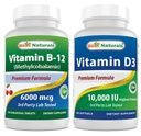 ベストナチュラルビタミンB12 6000 mcg&ビタミンD3 10000 IU