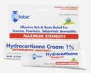 Globe Hydrocortisoneの最高の強さのクリーム1% w/アロエ、赤み、膨張、かゆみ、発疹及び皮膚炎、バグ/蚊の咬傷、Eczema、痔及び多く