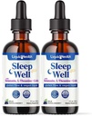 LIQUIDHEALTHの睡眠の井戸の液体のメラトニン、L-Theanineの補足の自然な睡眠の援助、落下眠るより速く、滞在して下さい眠るより長く-米国は作りました、ビーガン、砂糖は放します、薬剤は放します、非GMOの睡眠のスプレーの低下(2パック)を眠ります