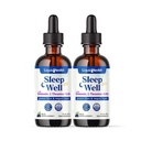 LIQUIDHEALTHの睡眠の井戸の液体のメラトニン、L-Theanineの補足の自然な睡眠の援助、落下眠るより速く、滞在して下さい眠るより長く-米国は作りました、ビーガン、砂糖は放します、薬剤は放します、非GMOの睡眠のスプレーの低下(2パック)を眠ります