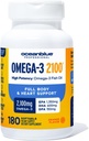 Oceanblue Professional Omega-3 2100 – 180 ct – 高機能EPA、DHA、DPA – ワイルドキャッチ – オレンジ味 (90 味)