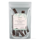 Starwest Botanicals 有機乾燥リコライスルートスティック 6" - ルーズリーフティーブレンド、キャンディ、および焼かれた商品、カット&シフト、認定コシャ、非GMO - 4 oz ポーチ