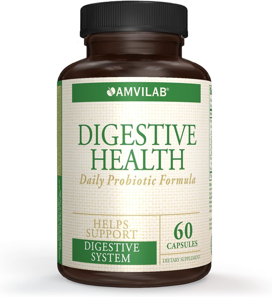 Digestive Health Supplement,Daily Probiotic 7 Billion CFUs per Capsule,5 Essential Strains Including Lactobacillus GG. Supports Intestinal and Immune Health. 60 Capsules