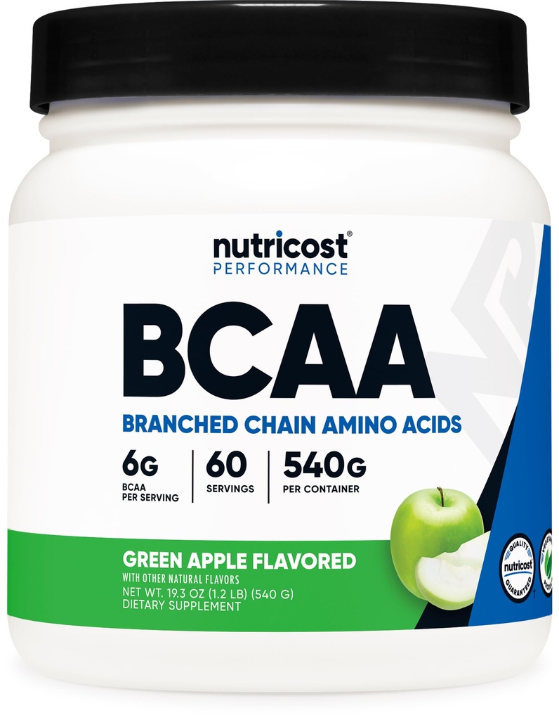 Nutricost BCAAパウダー2:1(グリーンアップル、60サービング)