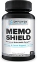MemoShield Brain Health Supplement - ライオンのマネ、Bacopa Monnieri、およびGinkgo Biloba - 認知機能と脳の健康フォーミュラ - 60カプセル