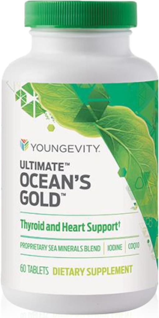 Youngevity Ultimate Oceanのゴールド - 海洋誘導栄養素による甲状腺の健康、心臓機能、およびホルモンバランスをサポート - 60錠(パッケージ1)
