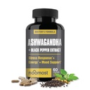 NooMostの有機Ashwagandha 400mgカプセルw/黒のペッパーのエキスは反圧力救助、自然な気分サポート、エネルギー及び焦点-60のカプセルのために補います