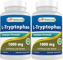 最高のナチュラル L-Tryptophan 1000 mg 60錠(60カウント)