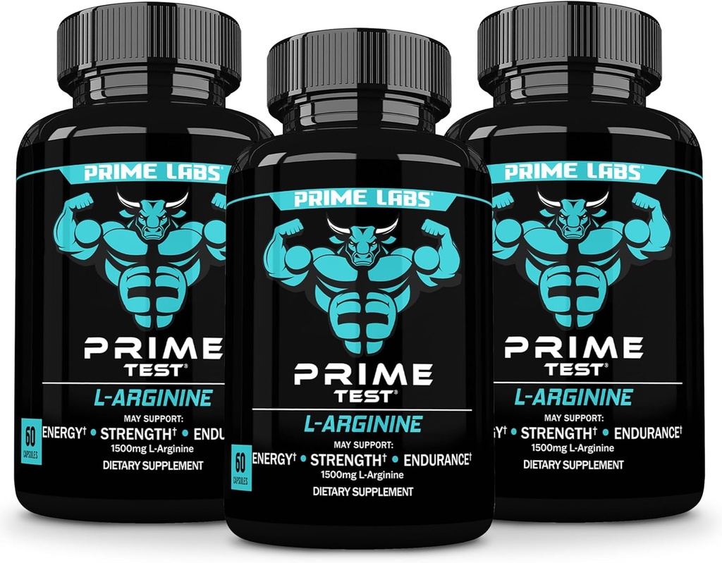 Lアルギニン窒素酸化物(3パック) - L-アルギニン1500mg - サポート血流、エネルギー、強さ、持久力