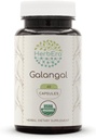 HerbEra Galangal USDA オーガニック 60 カプセル | 天然ハーブ サプリメント | 認定オーガニック ベジタリアン カプセルとオーガニック ガランガル (Alpinia Galangal) ドライ ルート (60 カプセル)