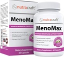 MenoMax #1 更年期リリーフサプリメント | ブラックコホッシュ、ドンキア、ヴィテックスアグナス、レッドクローバー、セージ、ソイ、ワイルドヤム | ホットフラッシュ、ナイトスウェット、ドライネス、モッドスイングの自然なサポート | 60カプセル