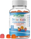 Greenfield Nutritions - 子供のためのハラールビタミンD3 - 1000 IU - 90グミ   Chewable Kids Vitamin Dサプリメントは、骨と免疫システムをサポートしています  非GMO、ゼラチンフリー、グルテンフリー
