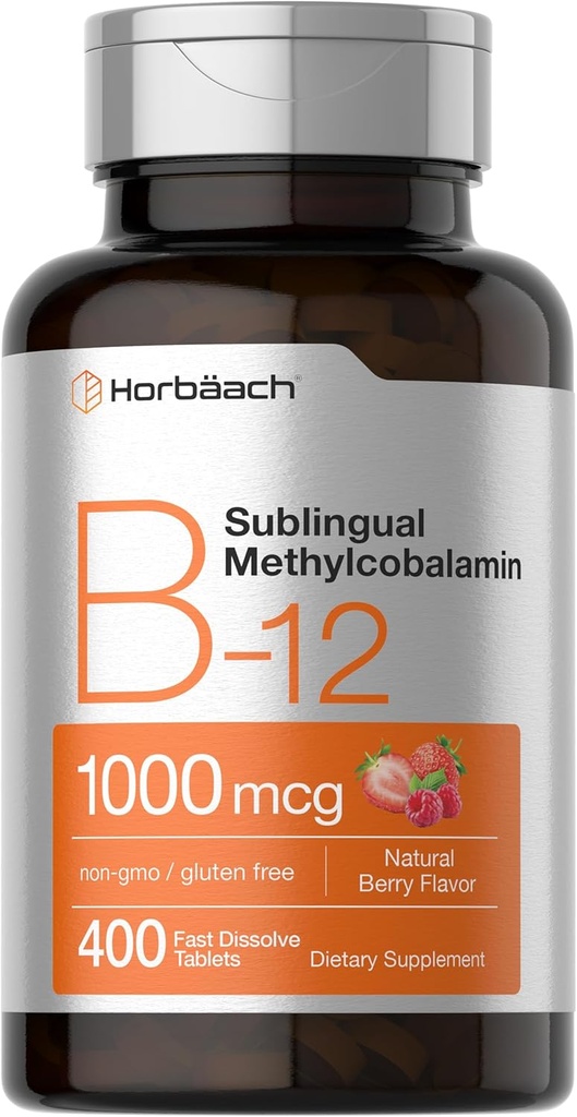 ホアバッハビタミンB12 1000 mcgの皮下剤 | 400 速い分解のタブレット | 女性と男性のための Methylcobalamin の補足 | 果実味 | 完全菜食主義者の、非GMOおよびグルテンフリー