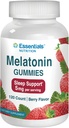 NLMUBR LUCKSIT PsinzmkMelatonin 大人のためのエッセンシャル栄養物 | メラトニン5 mgサプリメント | ベジタリアングミー | ベリーフレーバー - 120カウント