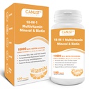 毛皮および釘の人及び女性のための複数のビタミン、10000mcg Biotin及びMultimineralは、B-Vitamins、ビタミンC、E及びD3の跡の鉱物、亜鉛、グルテンフリー、酪農場なし、100のタブレットを含んでいます