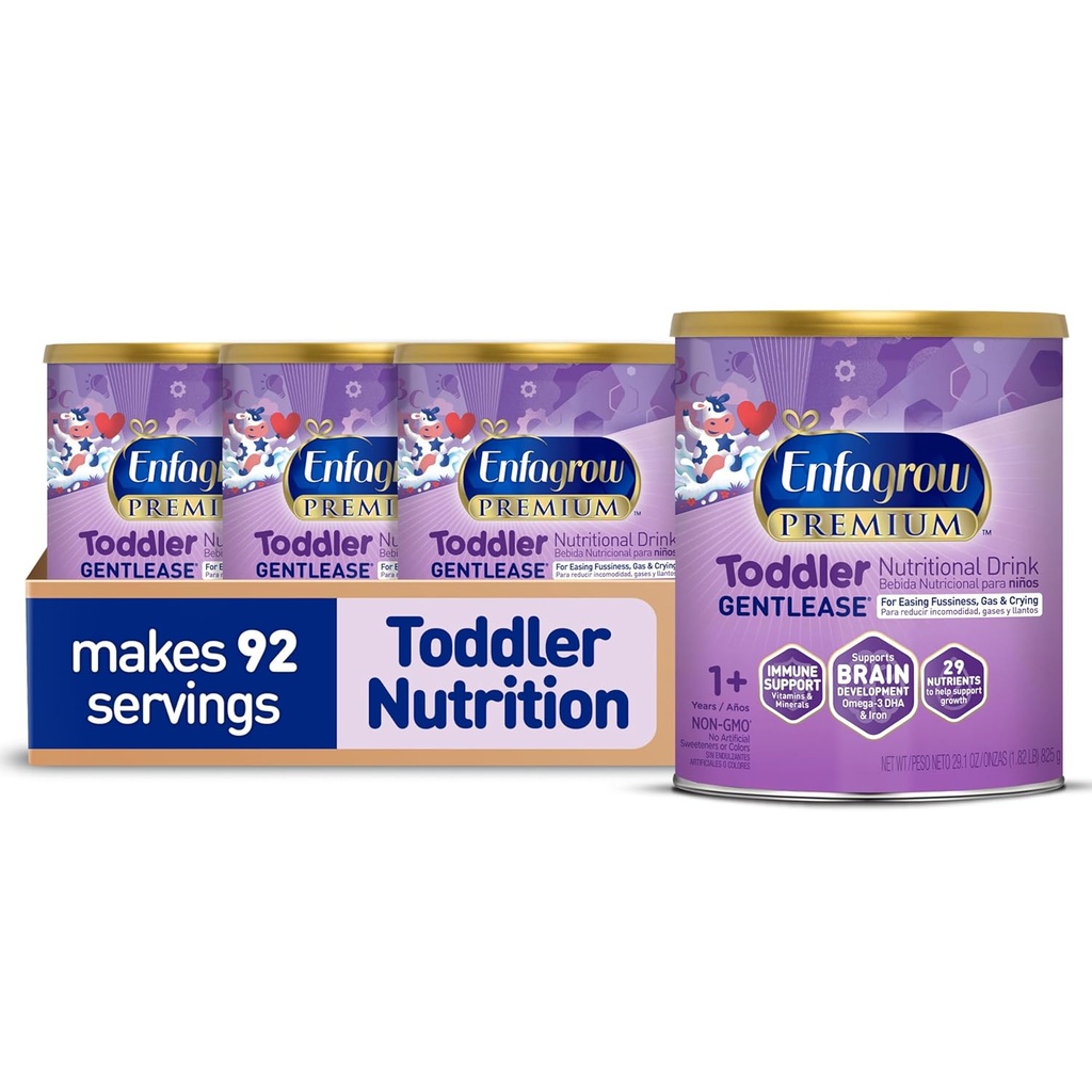 成長の報酬のGentleaseのトドルの栄養物の飲み物、実質のミルクと作られて、Fussiness、ガス及びCrying、成長及び免疫サポートのためのNutrientsを、粉の缶、29.1 Oz (パッキング 4)