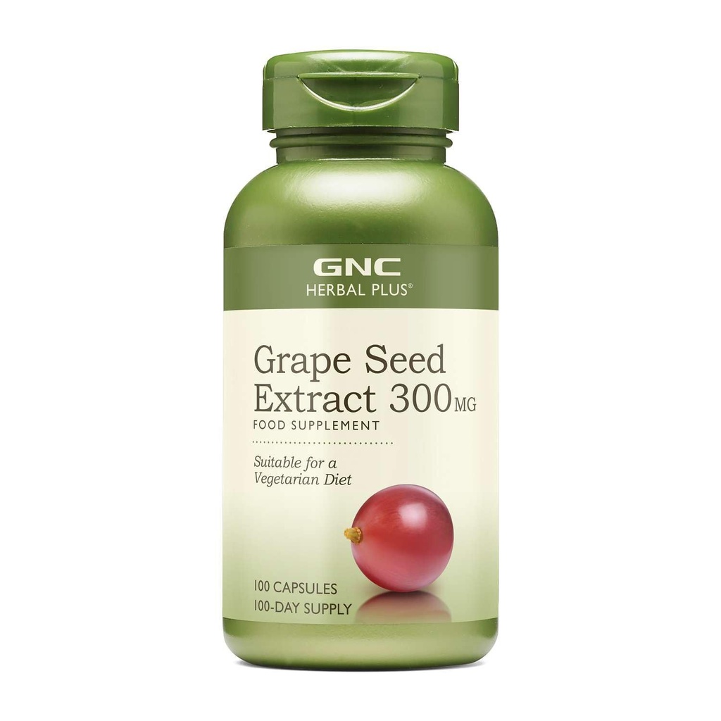 GNCの草のプラスのブドウの種エキス300mgの補足、ベジタリアン、100のサービング