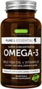 Igennus の高度 rTG Omega-3 IFOS によって証明される野生の魚油及びビタミン D3、1 日、脂肪酸 EPA 及び DHA の速い行為のトリグリセリド フォーム、超純粋及び非 GMO、60 の Softgels