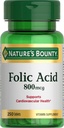 Nature's Bounty Folicの酸の補足、心臓血管の健康、800mcg、250のタブレットを支えて下さい