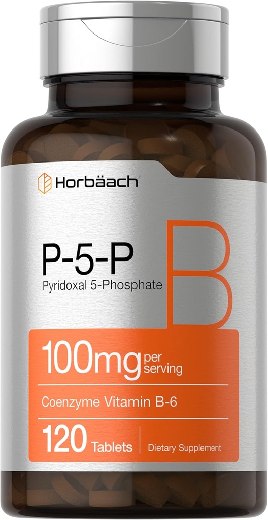 ホアバハチP5P活性ビタミンB6 100mg | 120錠 | ベジタリアン・サプリメント | GMO・グルテンフリー | ピリドキサール 5 リン酸塩 | 補酵素B6