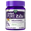 ZzzQuilの純粋なZzzsのMelatoninのガミー、睡眠の援助、Melatonin 2mg、Chamomile及びラベンダー、Melatoninの睡眠のガミー、大人のための睡眠の援助、Wildberryのバニラの味付け、48の睡眠のガミー