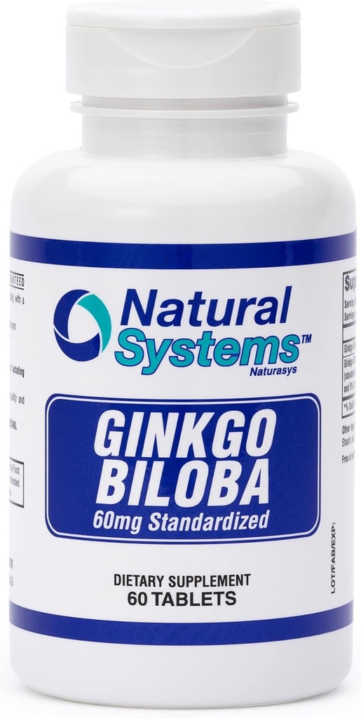 自然なシステム60のタブレットによるGinkgoのBiloba 60のmg - GingkoのBilobaの粉の頭脳の補足-GinkgoのBilobaの集中の補足-人および女性のための記憶ビタミン-ブースト エネルギー補足