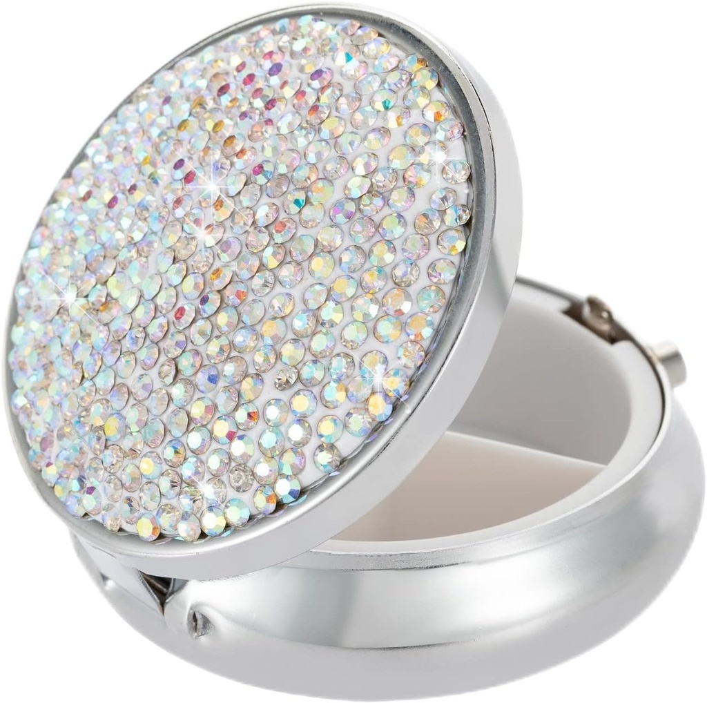 水晶丸薬のオルガナイザー、旅行丸薬箱の容器、財布、小さい薬の貯蔵のびんのためのポケット ピルの箱のホールダー(多彩な)