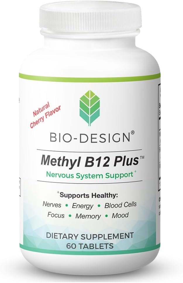 メチルB12 5000のmcgのプラスの葉酸塩の補足- Methylcobalamin、L-Methylfolate - Methylated及びBioavailable -サポート健康な神経系、エネルギーMetabolismおよび脳の健康- 60のタブレット