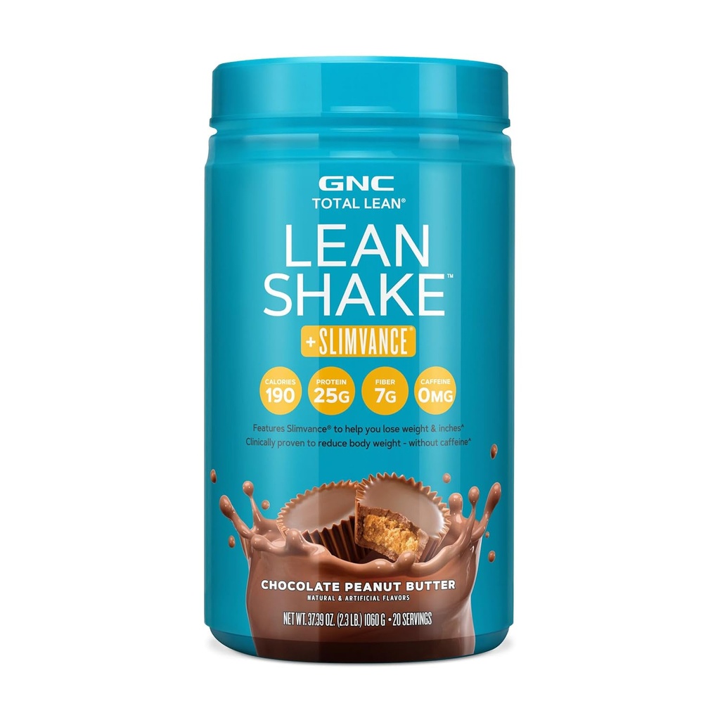 GNC トータルリーン・リーン・シェイク + スリム・カフェイン 無料 - チョコレートピーナッツバター (20 人前)