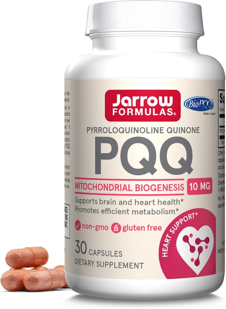 Jarrow Formulas® PQQ 10 mg, 栄養補助食品, 心臓, 脳, 代謝サポート, 30 ベジギーカプセル, 30 日の供給