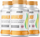 (3 Pack) Arialief Sciatica Support Capsules, Arialief Advanced Formula Sciatica Relief Supplement, Nerve Relief Supplement, Extra Strength Sciatic Nerve Soothing Formula Capsules (180 Capsules)