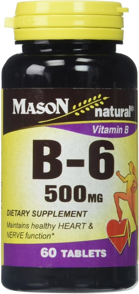 マソンナチュラルビタミンB-6 500 MG錠 - 60 ea