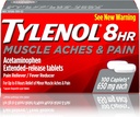 Tylenolは筋肉及び接合箇所の苦痛、100 ct のための 8 時間筋肉痛及び苦痛のアセトアミノフェンのタブレットを打ちます