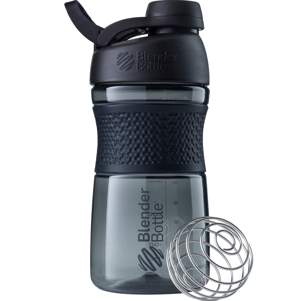 BlenderBottle SportMixer シェーカー ボトル パーフェクト のために プロテインシェイクスアンドプレワークアウト, 20-Ounce, ブラック