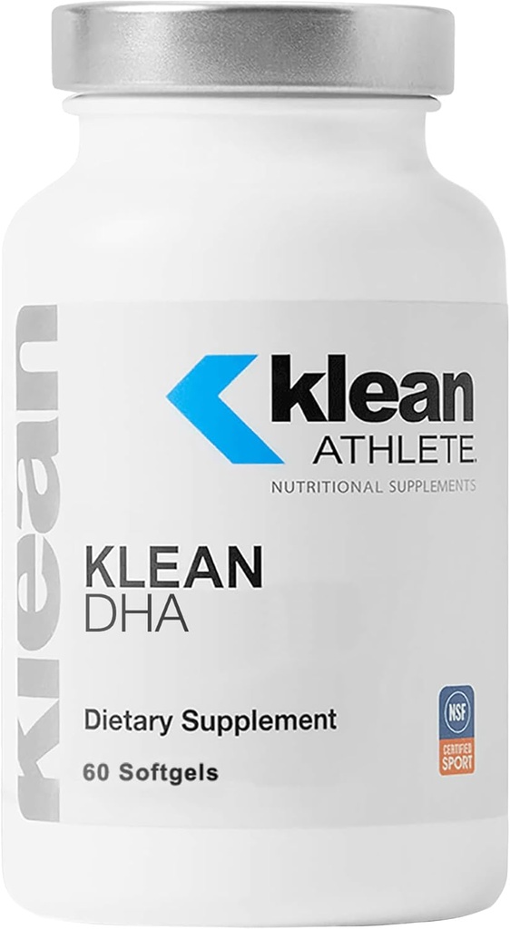Klean Athlete Klean DHA - アスリートのためのDHAサプリメント - ハートと脳の健康をサポート* - Omega 3フィッシュオイル - EPAとDHA - 非GMO&グルテンフリー - 60ソフトゲル