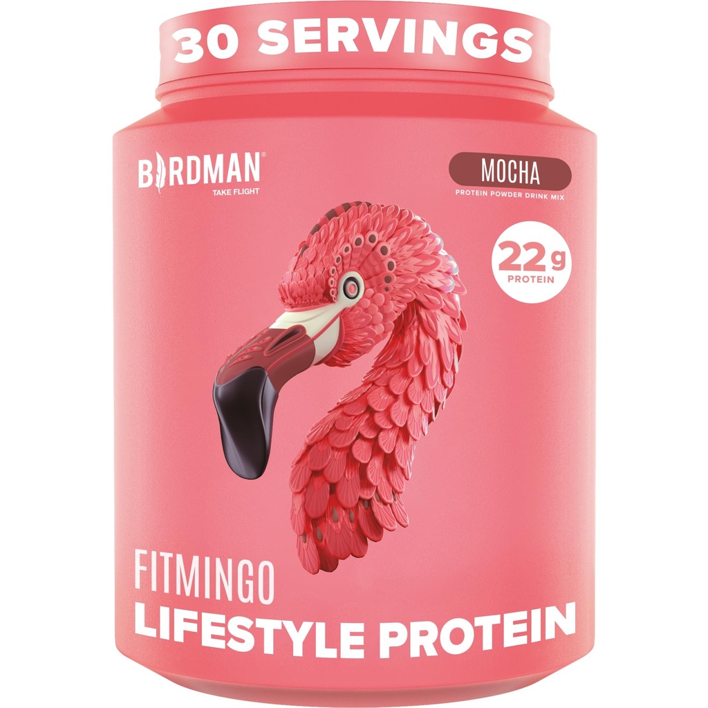 BIRDMAN Fitmingoビーガンプロテインパウダーとイノシトール、コラーゲンブースター、ヒアルロン酸とビタミン | 低炭水化物、乳フリー、低カロリー | 23g 植物ベース 青ベリープロテインパウダー ミオイノシトール