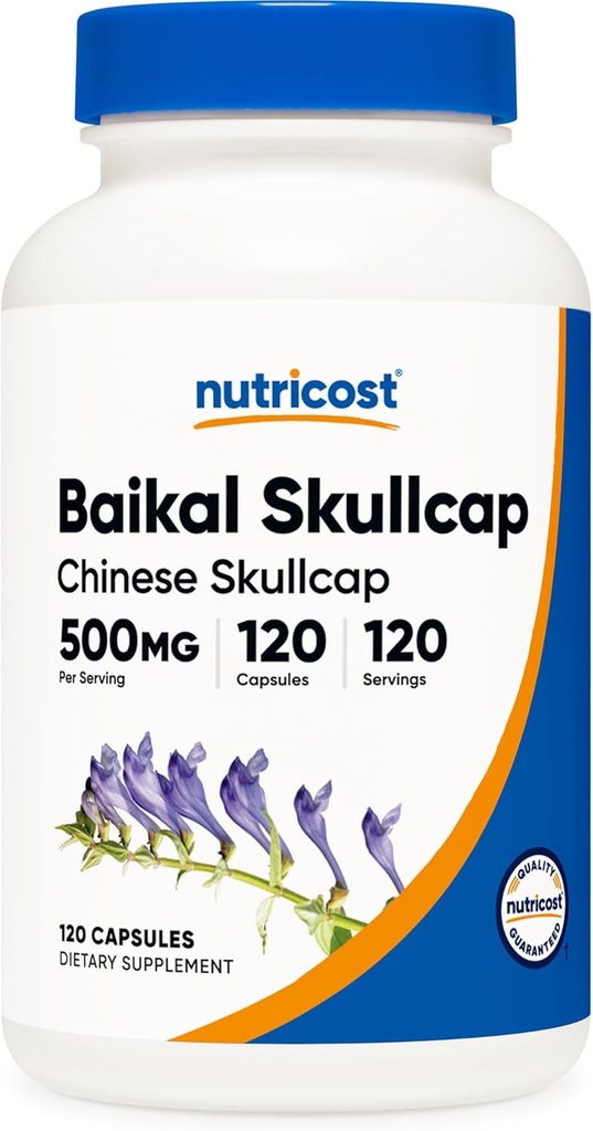 NutricostバイカルSkullcap 500mg、120ベジタリアンカプセル - 非GMO、グルテンフリー