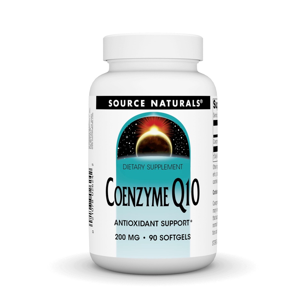 Source Naturals Coenzyme Q10、アンチオキシダントサポート*、心臓、脳、免疫および肝臓サポート、200 mg - 90 Softgels