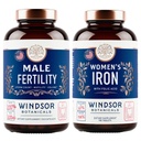 WINDSOR BOTANICALSの男性の豊饒の補足および葉酸が付いている鉄の丸薬 - 豊饒および胎児の束