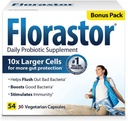 女性と男性のためのFlorastor毎日のプロバイオティックサプリメント、消化器の健康、Saccharomyces Boulardii CNCM I-745(54カプセル)、パック4